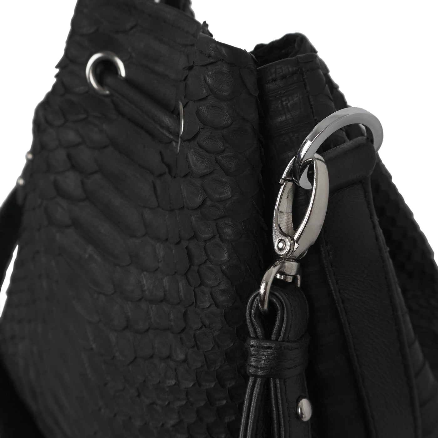 SAC MINI PAULETTE - PYTHON NOIR