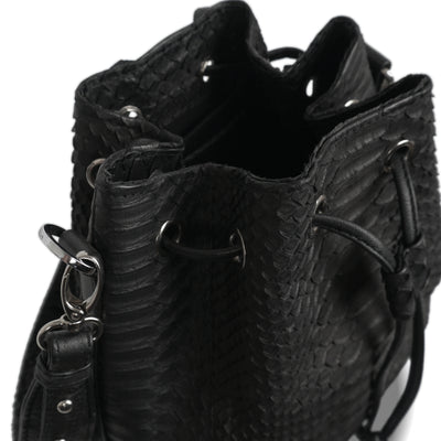 MINI PAULETTE BAG - BLACK PYTHON