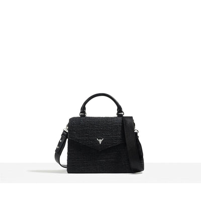 XS JOÉ BAG - BLACK WOVEN COTTON