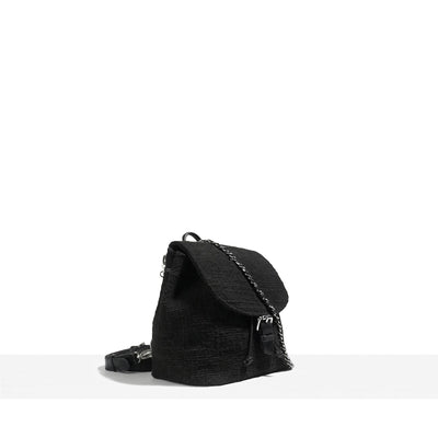 XS JOURDAN BACKPACK - BLACK WOVEN COTTON